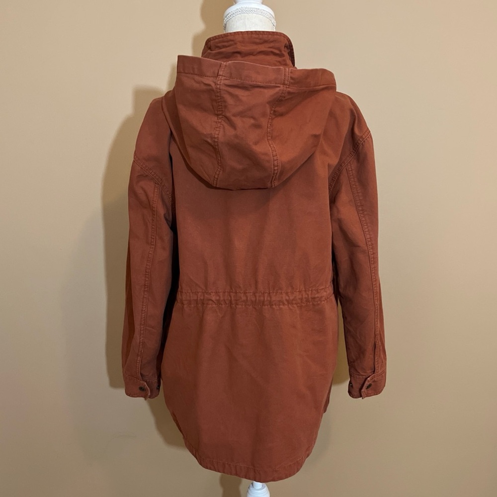 Universal Thread Burnt Orange Hooded Utility Jack… - image 4